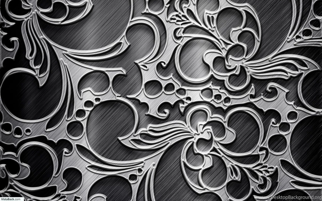 Wallpapers Metal Pattern Texture Metallic Black Silver 1680x1050 ...
