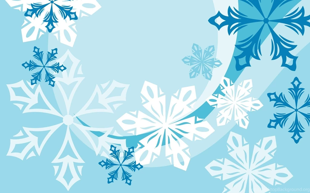 White And Blue Snowflakes Wallpapers 25091