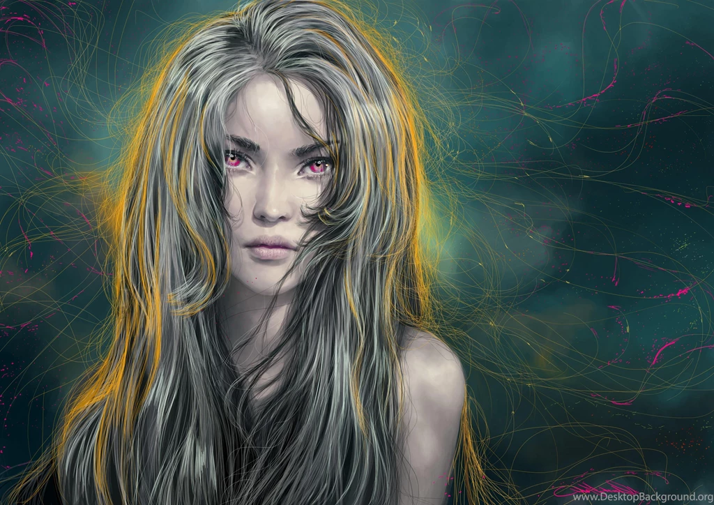 Fantasy Girls Grey Glance Hair Wallpapers HD