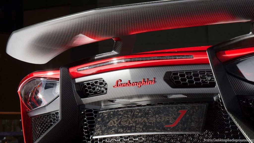 Download 1366x768 Lamborghini Aventador J Rear With Spoiler Wallpapers