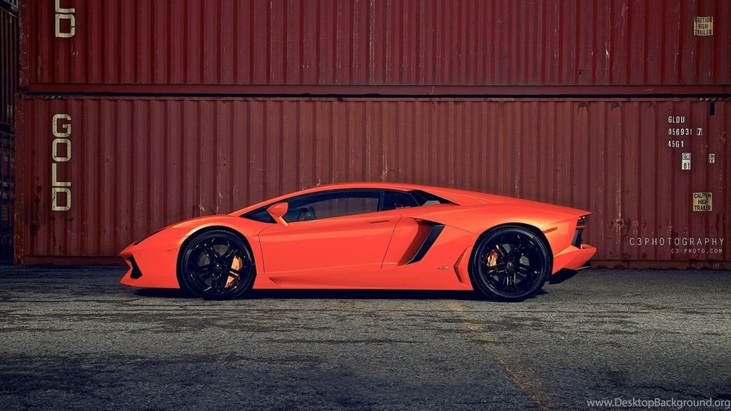 1366x768 Red Lamborghini Aventador Wallpapers