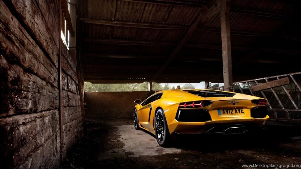 Yellow Lamborghini Aventador 2 Wallpapers In 1366x768 Resolution
