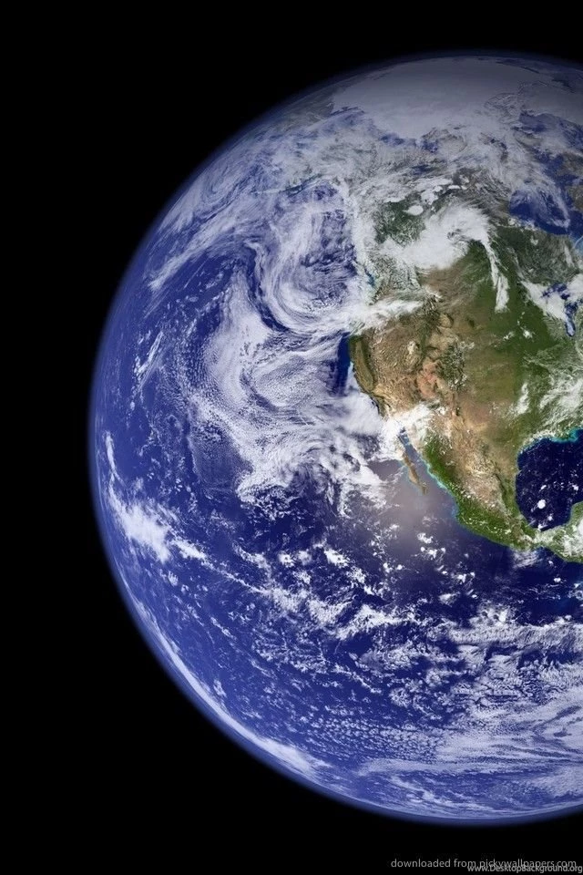 Download Earth On The Black Backgrounds Wallpapers For iPhone 4