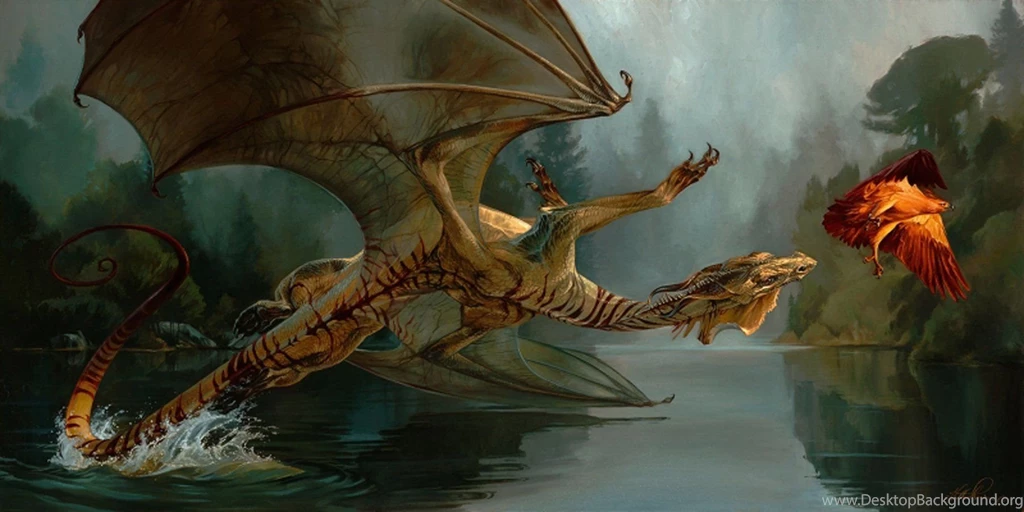 War Dragon Fantasy Eagle Water Animal Nature Wallpapers