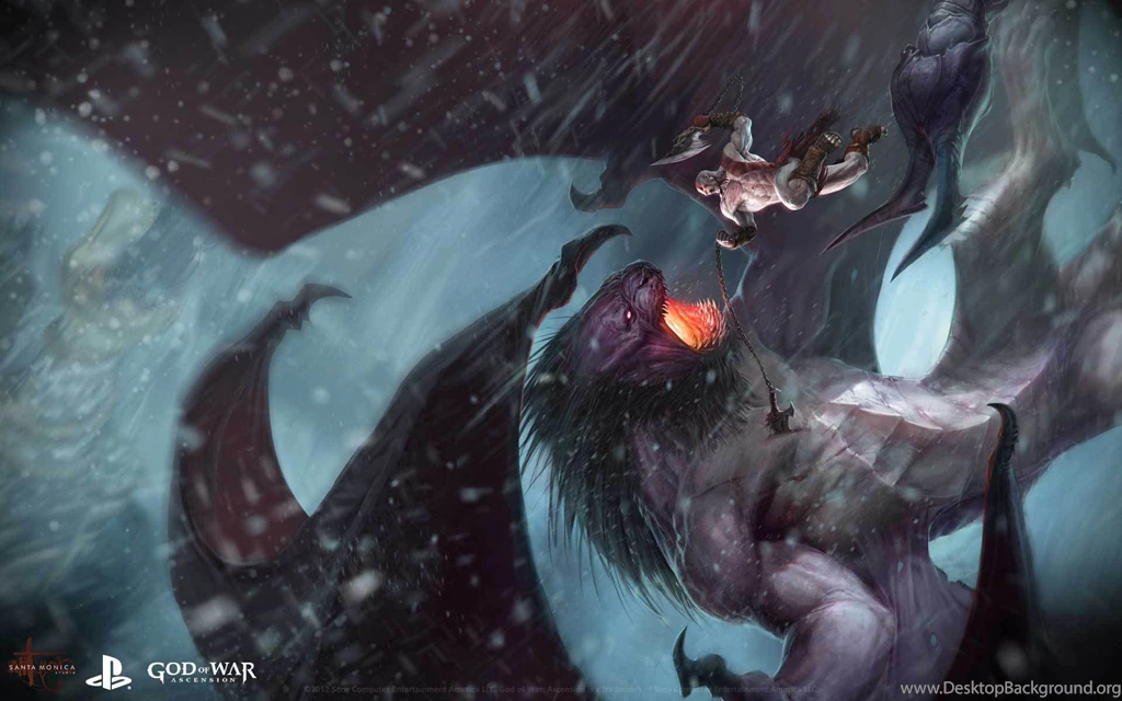 God Of War: Ascension: Fighting Dragon Wallpapers And Images ...