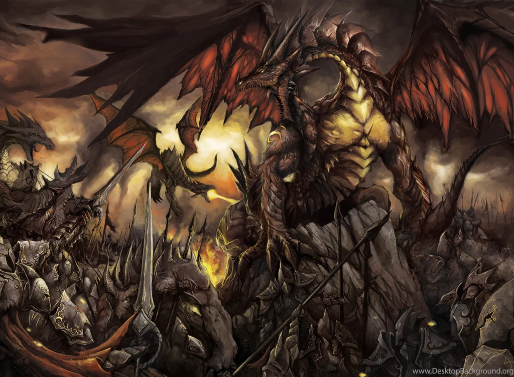 Download Wallpapers Dragon War, Fantasy, Art, Dragon, Wings, Jaws ...