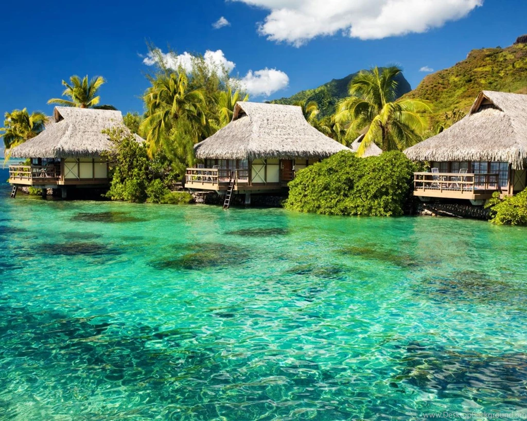 Tiki Huts Wallpapers Desktop Hd 1280x1024 Notebook/LCD Wallpaper
