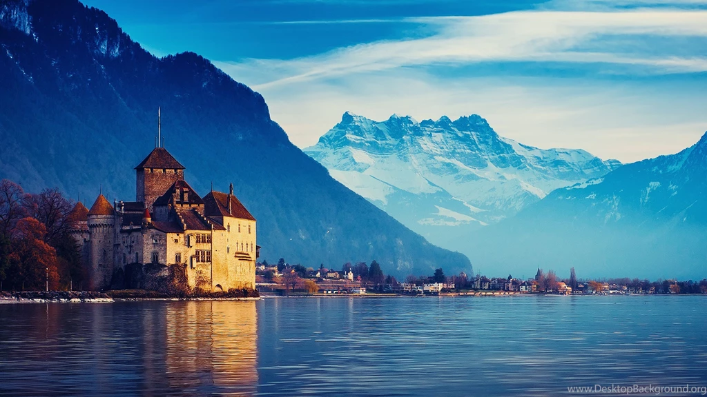 Download Wallpapers 3840x2160 Switzerland, Lake Geneva, City ...