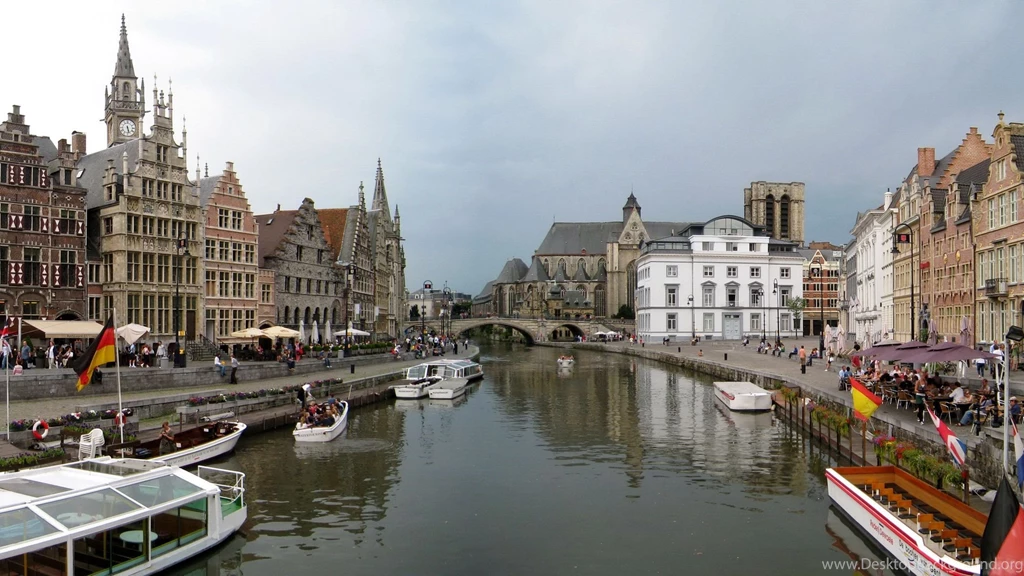 Houses: Belgium City Cities Houses Buildings River Desktop ...