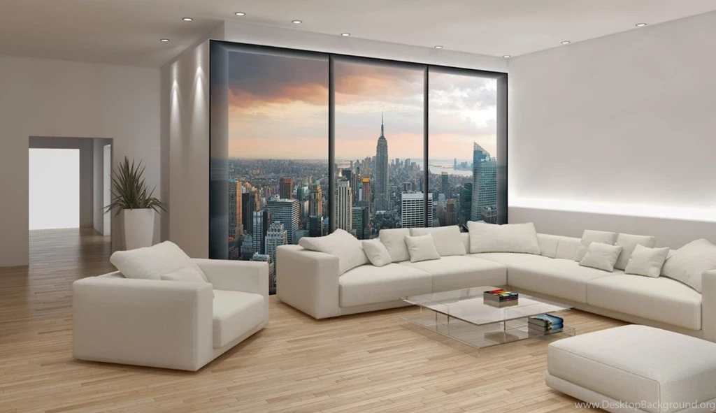New York City Skyline Window View Wallpapers Mural     Amazon.com