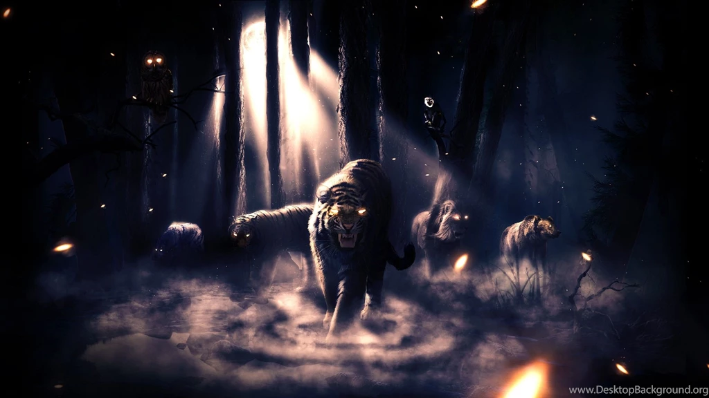 Other: Animal Fantasy Lion Tiger Wallpaper Backgrounds Free For HD ...