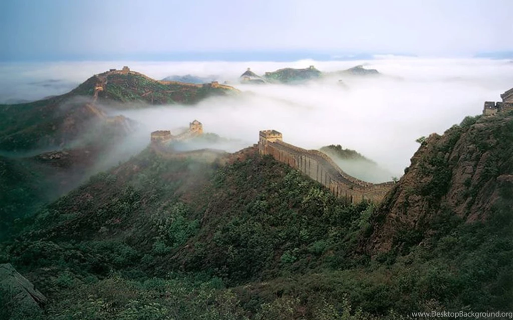 Fog Over Great Wall Of China Wallpapers