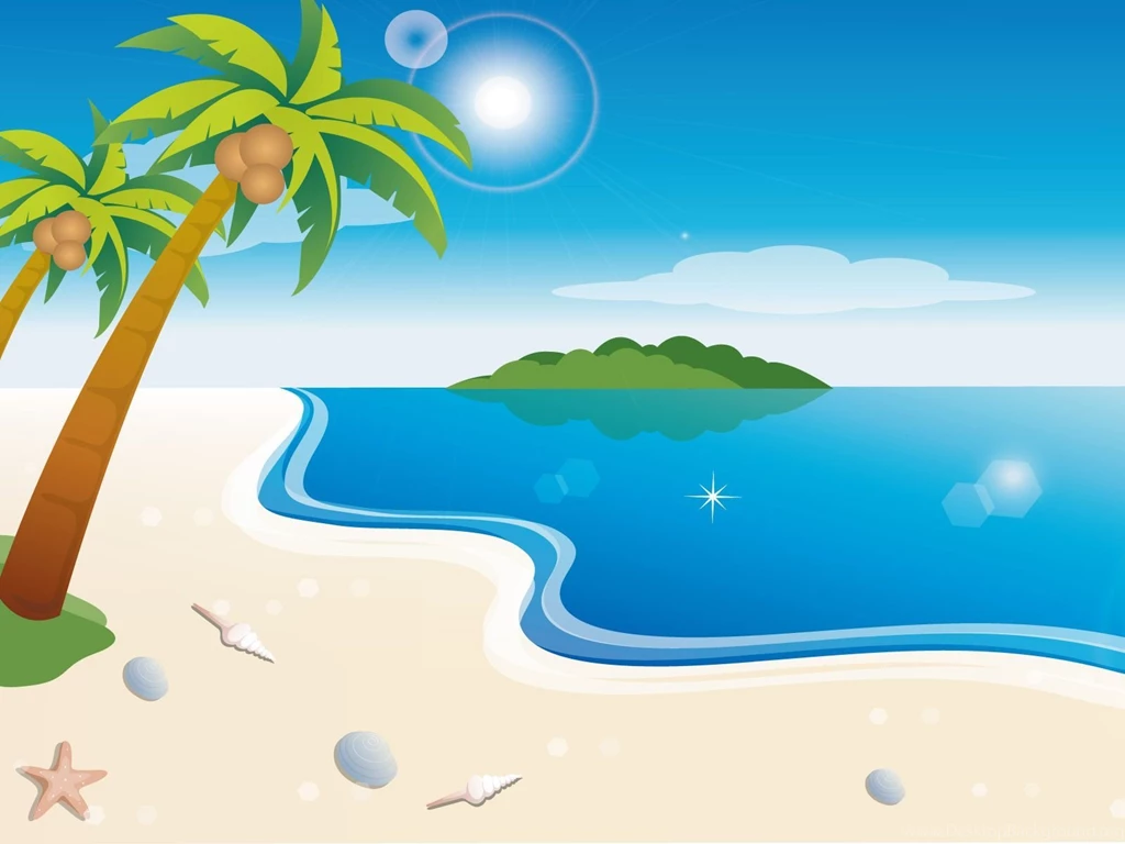 Beach Cartoon Backgrounds