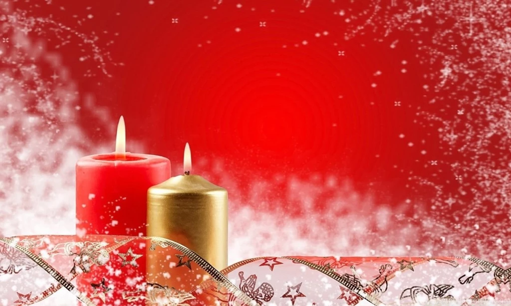 Two Christmas Candles HD Desktop Wallpapers : Widescreen : High ...