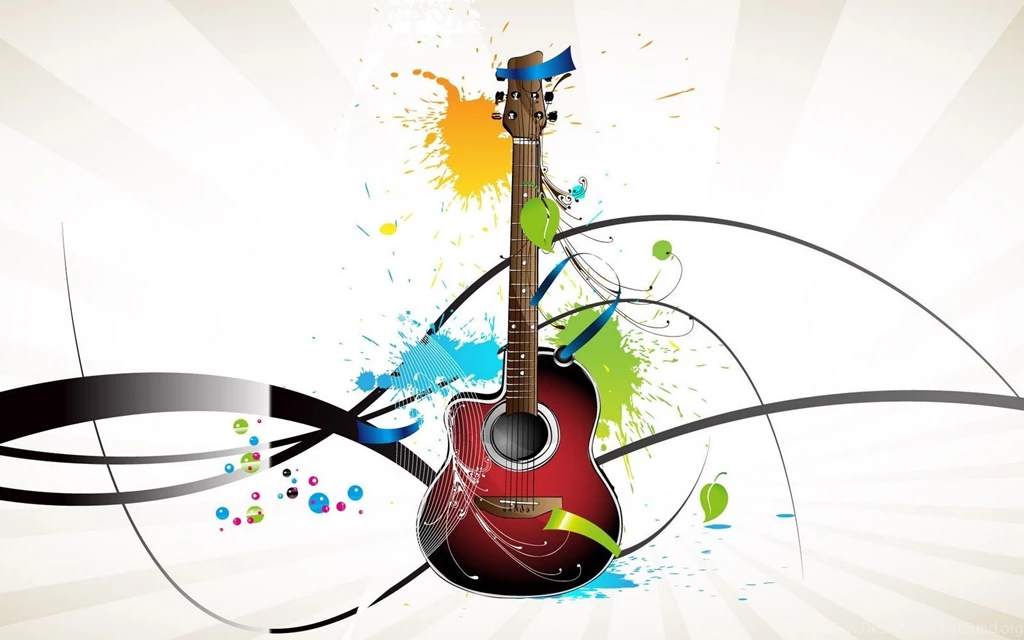 Abstract 3D Guitar Art Wallpapers