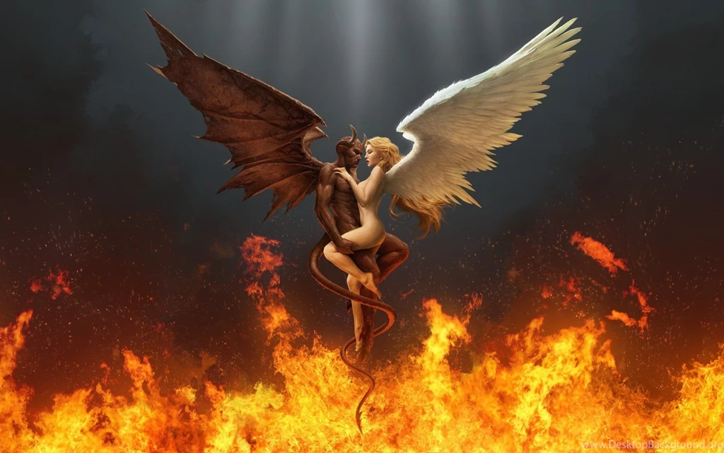 ANGEL END DEVIL Passionate Hugs Fiery Heat Passion Wallpapers ...