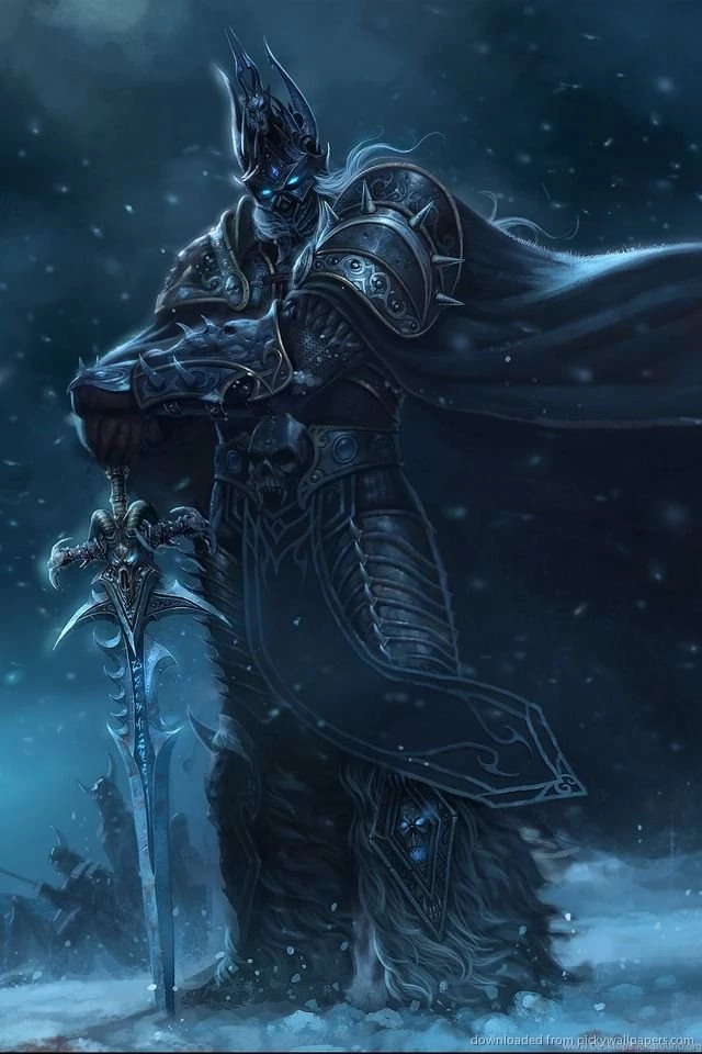 Download World Of Warcraft Lich King Art Wallpapers For iPhone 4
