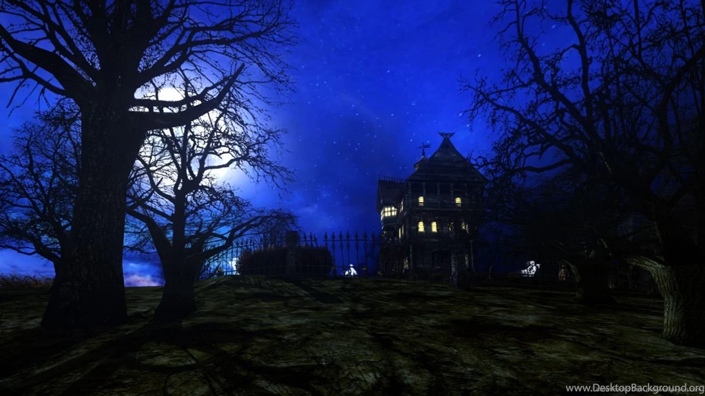 Download 1366x768 Halloween Night 3D Wallpapers