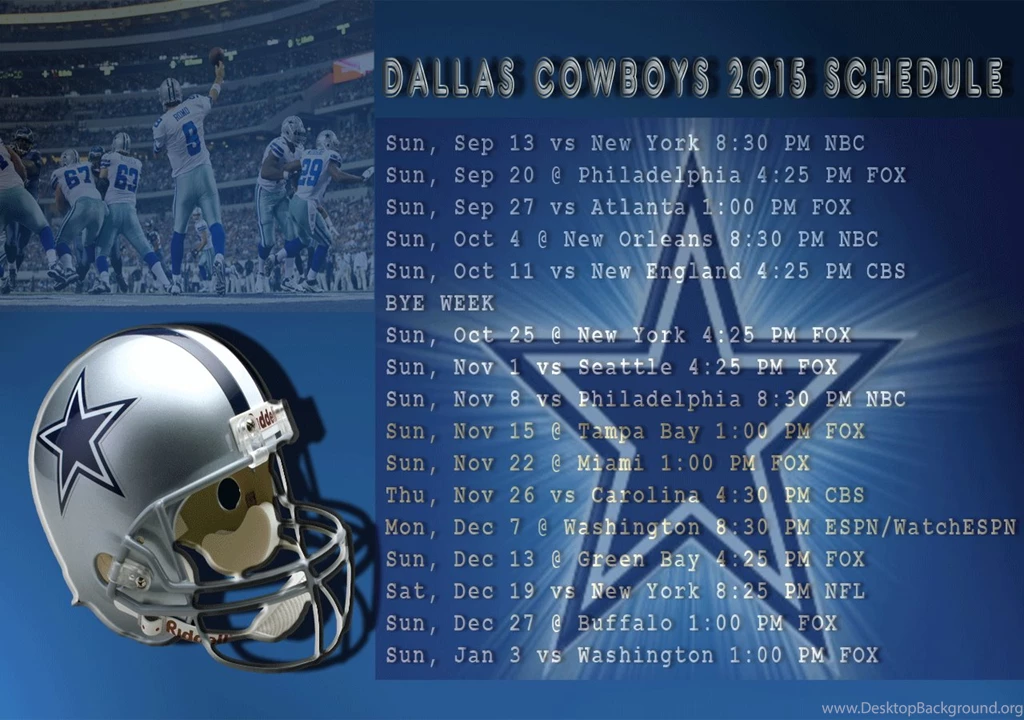 Dallas Cowboys 2015 Wallpaper Backgrounds Schedule