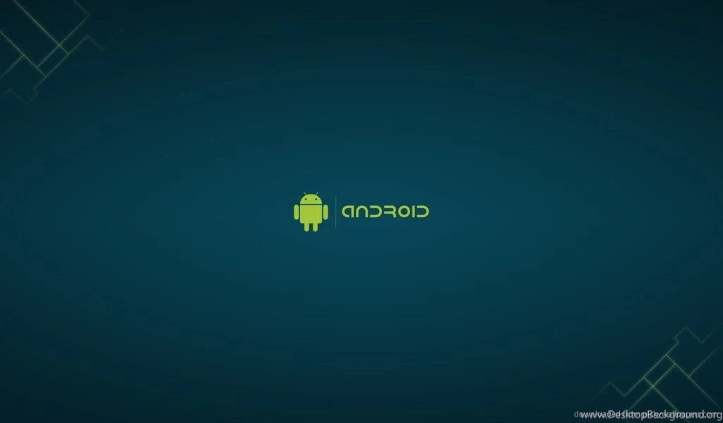 Download 1024x600 Minimalistic Android On A Blue Backgrounds Wallpapers