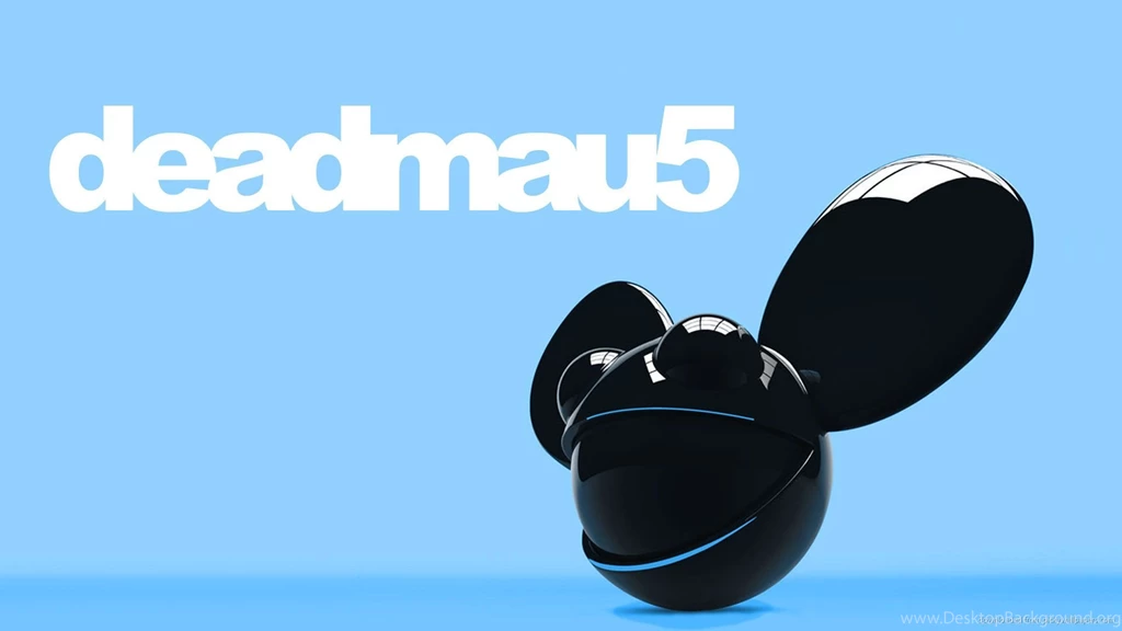 Black Deadmau5 On Blue Backgrounds Wallpapers For iPhone 4