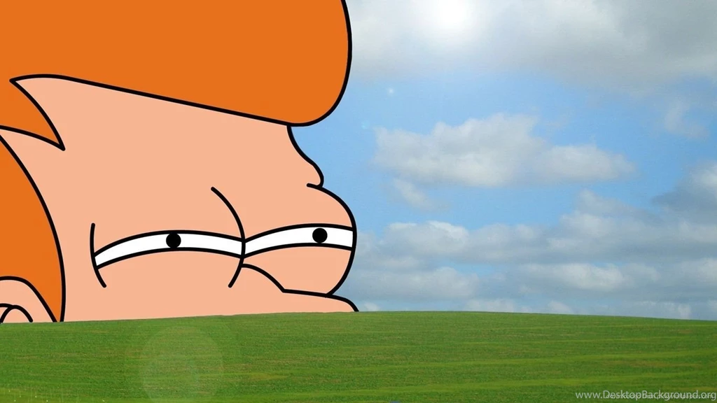 Download 1366x768 Futurama Fry On A Standard Desktop Wallpapers