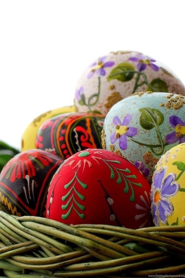 Easter Day Color Eggs Iphone 4 Wallpapers Free 640x960 Hd Iphone 5 ...