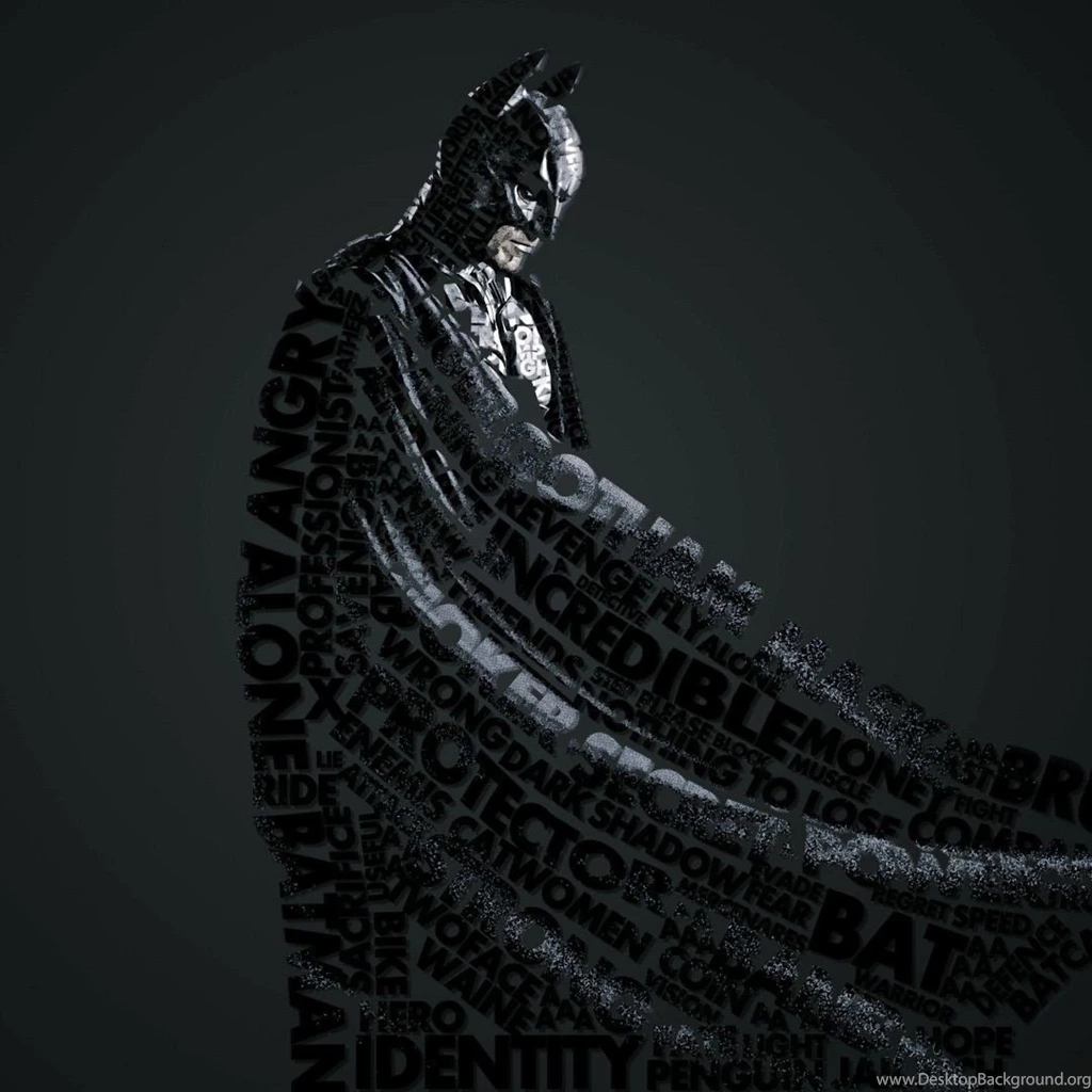 Download Wallpapers 2048x2048 Batman, Style, Lettering New iPad Air ...