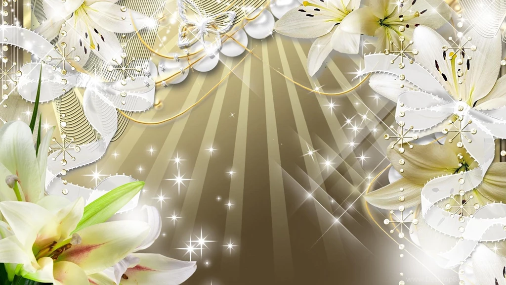 Lilies Gold >> HD Wallpaper, Get It Now!