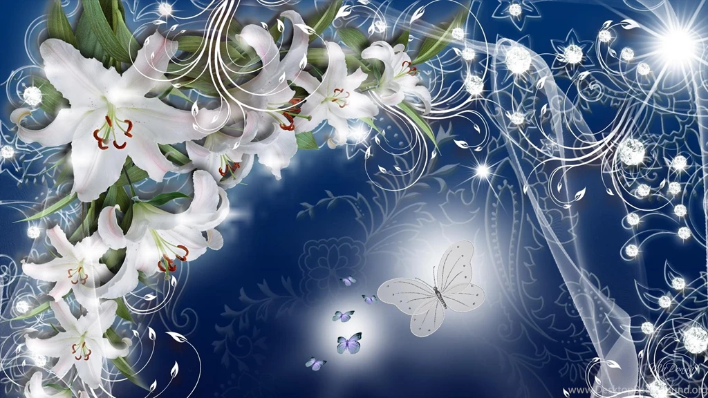 Glow Lilies >> HD Wallpaper, Get It Now!