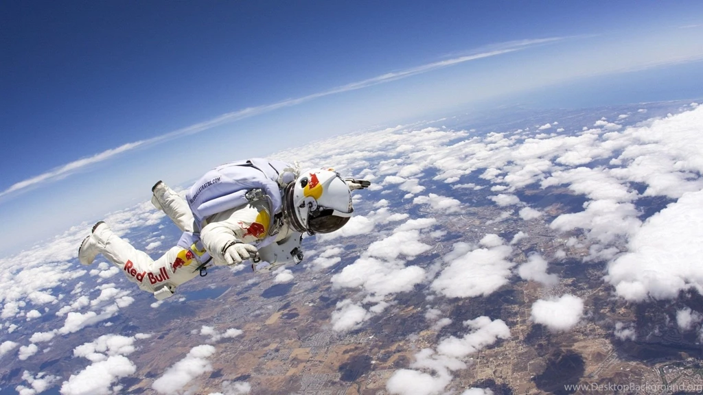 Red Bull Sky Diver HD Desktop Wallpapers