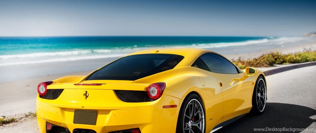 Download Wallpapers 2560x1080 458, Italia, Sea, Ferrari, Tuning ...