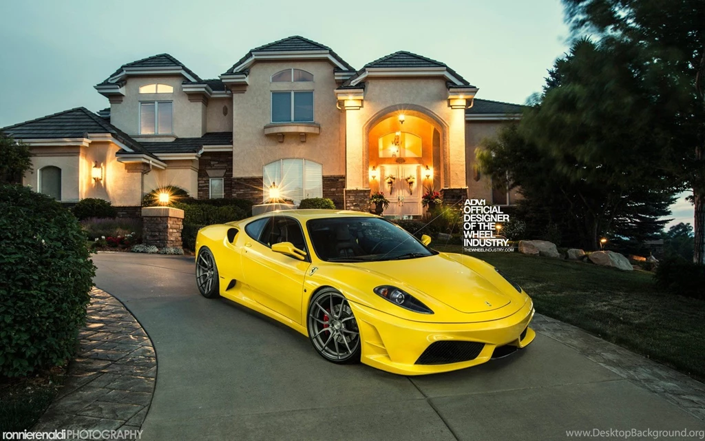 ADV1 Wheels FERRARI F430 Tuning Yellow Wallpapers