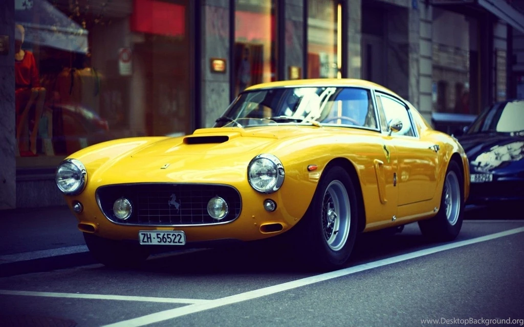 Classic Yellow Ferrari Cars Wallpapers HD