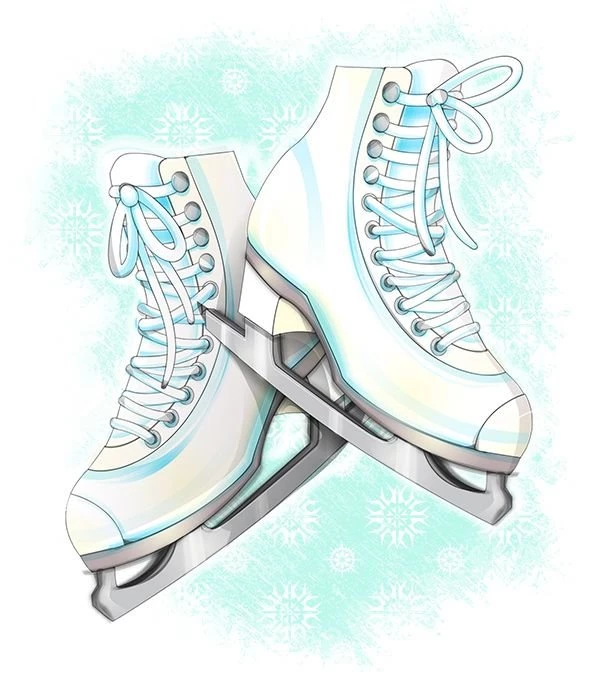 How To Create Ice Skates In A Softly Drawn Vector Style In ...