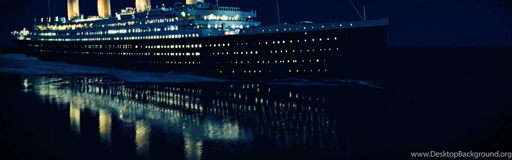 Download Wallpapers 3840x1200 Titanic, Ship, Water, Night Dual Wide ...