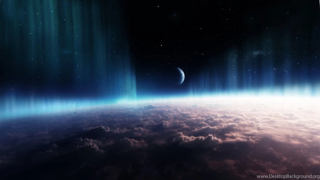 Aurora Borealis From Space Wallpaper.