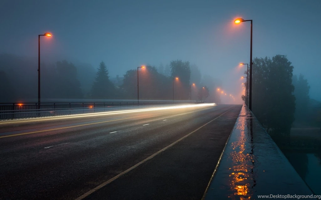 Rainy Night On The Bridge Wallpapers