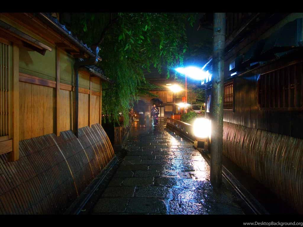 Girl In Rainy Night Wallpapers