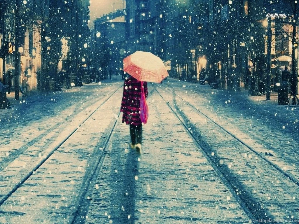 Girl In Rainy Night Wallpapers