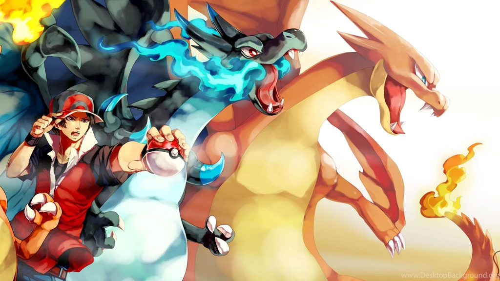 Red And Charizard, Pokemon 2560x1440 Wallpapers ImgPrix