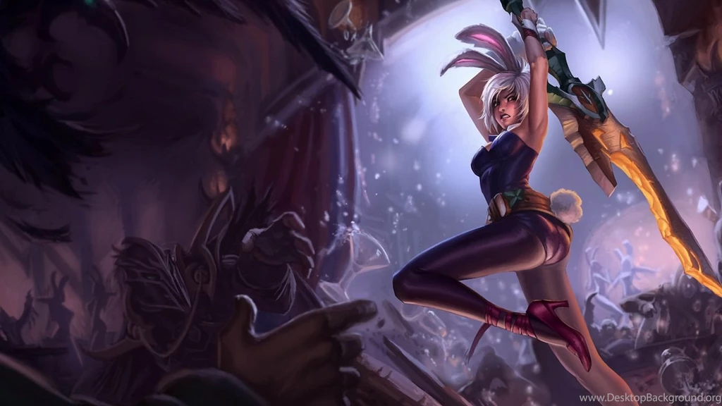 1366x768 Lol, Girl, Ears, Sword, Swing, Tail, League Of Legends ...