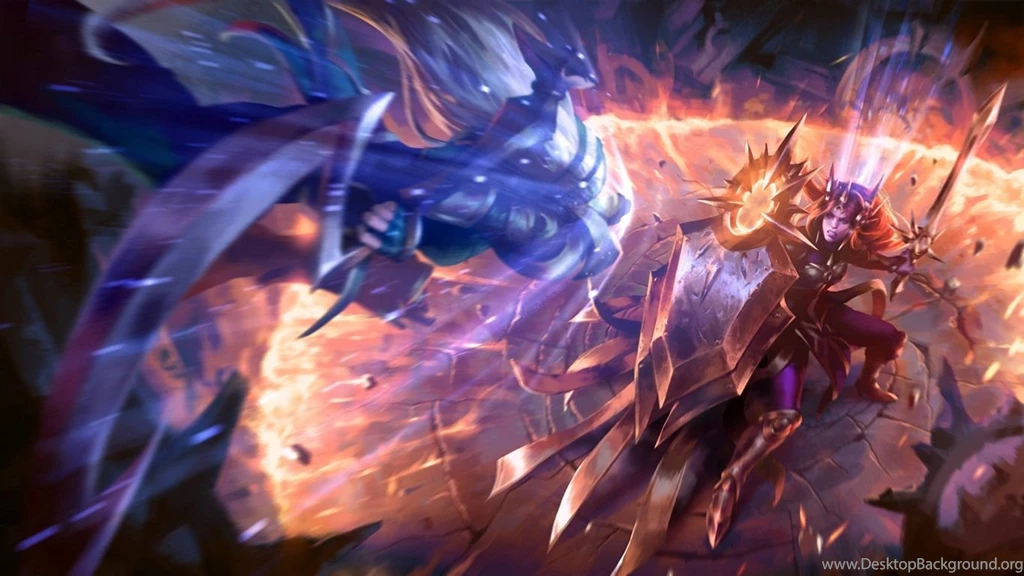 1366x768 Leona Diana League Of Legends Wallpapers