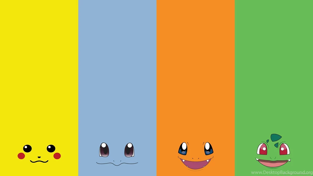 Download 2560x1440 Four Pokemon Faces Wallpapers
