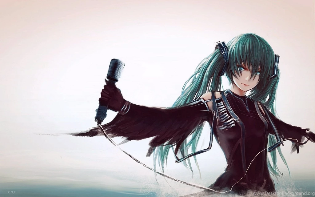 Beautiful Anime Girl Microphone Headphones Artwork Wallpapers ...