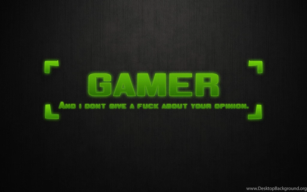 Green Text Gamers Gamer Holograph For All My