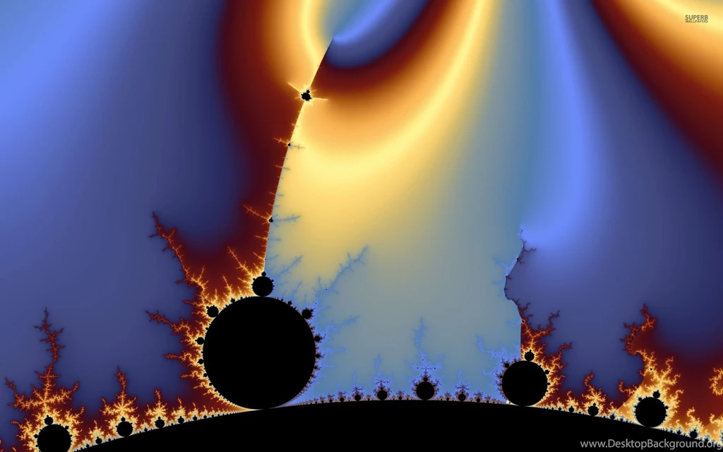 Black Circles On Fractal Backgrounds Wallpapers Abstract ...