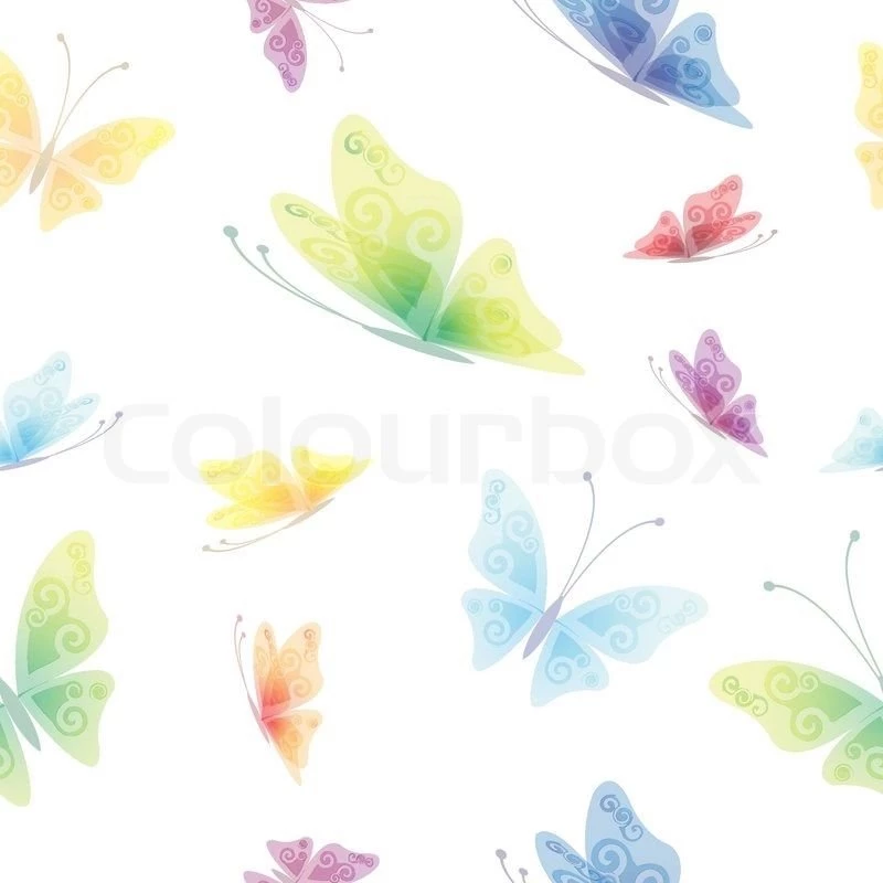 Beautiful Seamless Butterfly Background, Vector Illustration ...