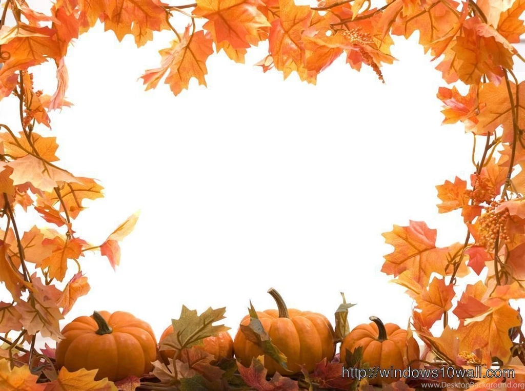 Pumpkins With Fall Leaves – Windows 10 Wallpapers