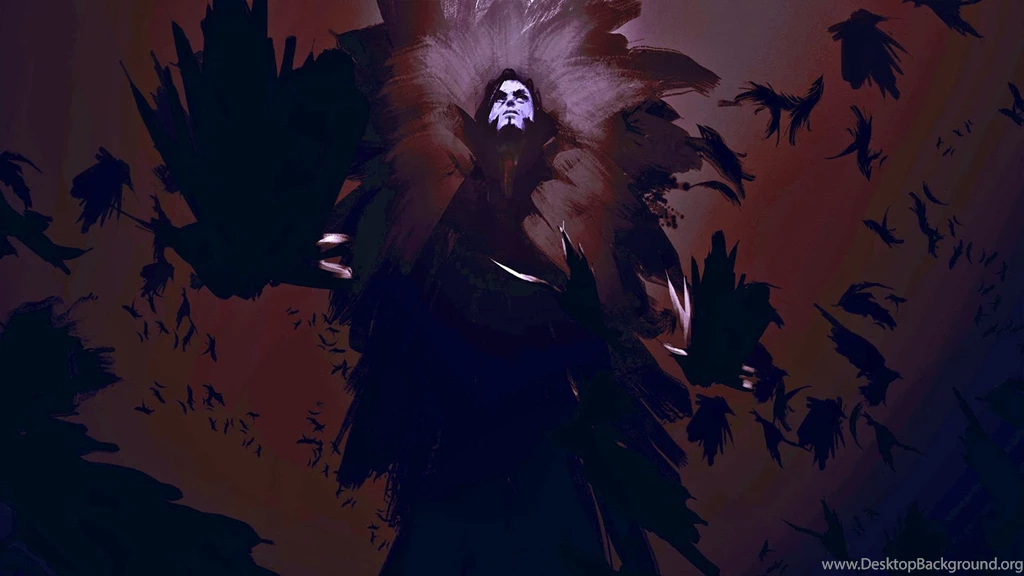 Painting, Crows, Dracula, Dark Shadows, Wallpapers Hd